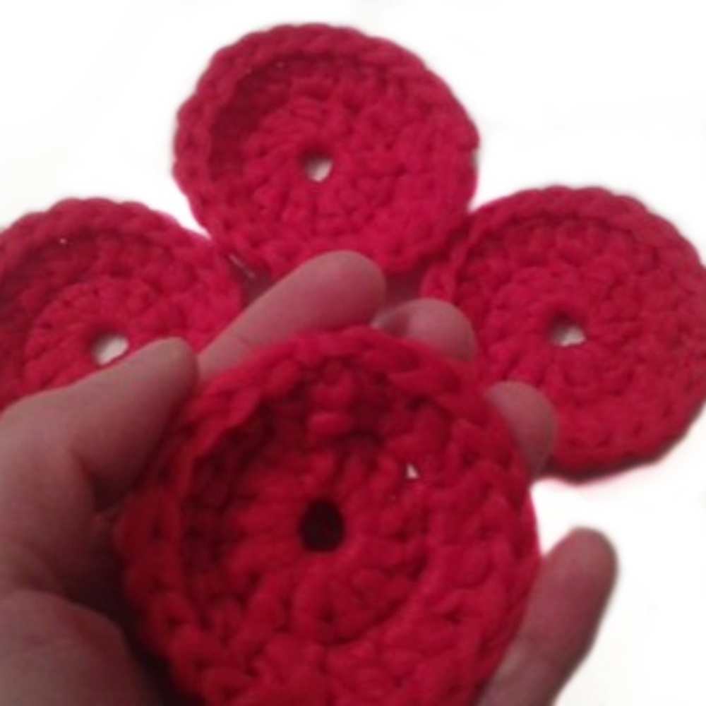 Handmade Nylon Tulle Netting Dish Scrubbie-Setof 4